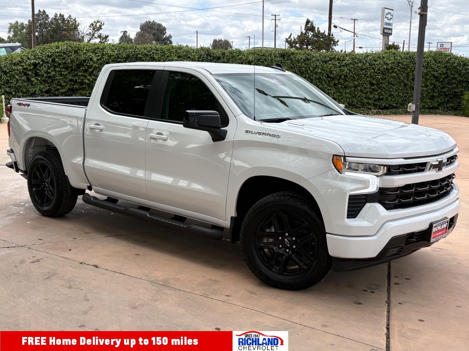 2026 Chevrolet Silverado 1500 RST in Summit White — front three-quarter view