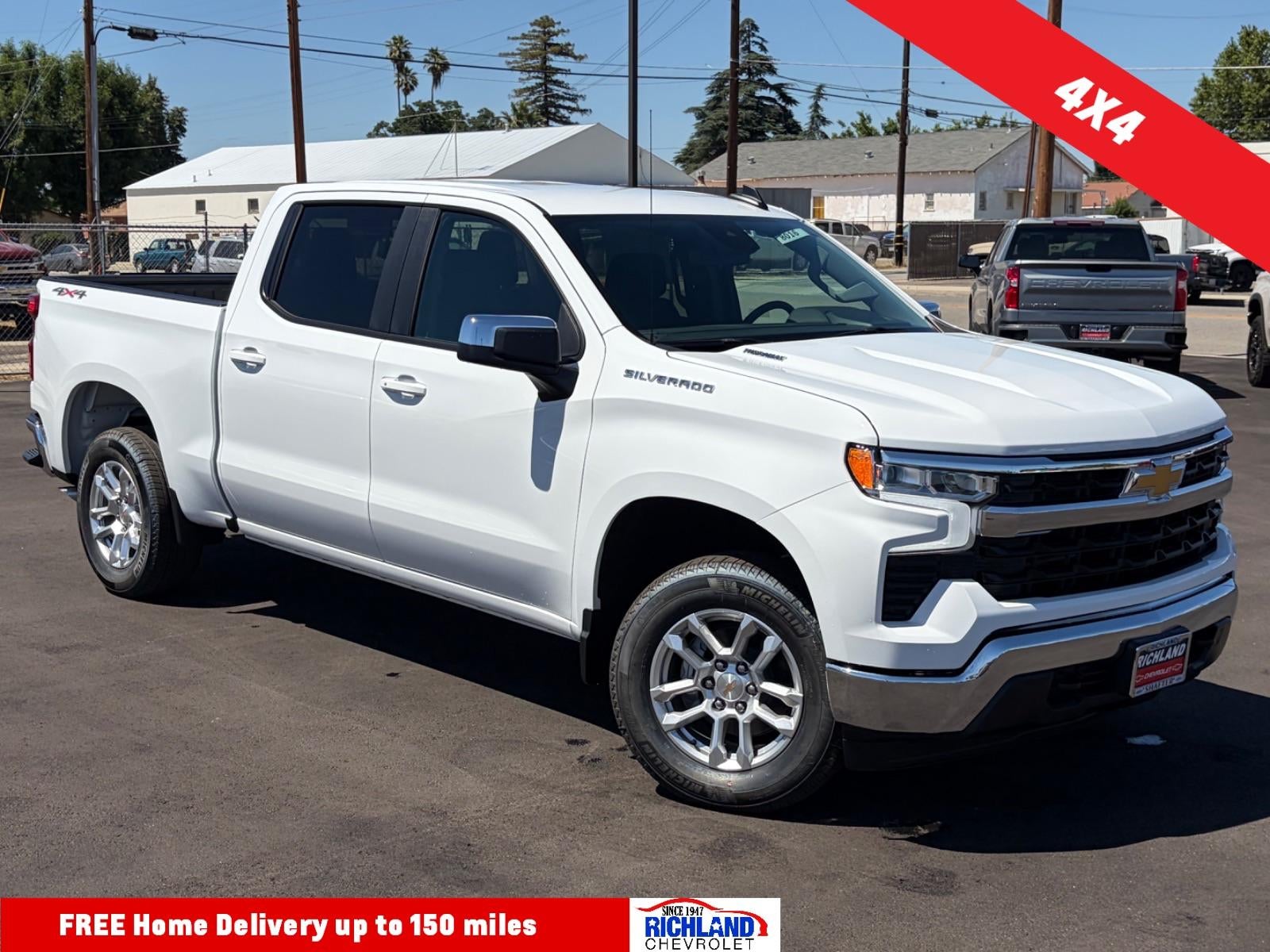 2026 Chevrolet Silverado 1500 LT (2FL) in Summit White — front three-quarter view