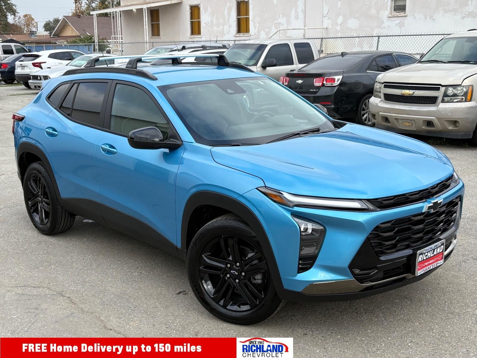 2026 Chevrolet Trax ACTIV in Marina Blue Metallic — front three-quarter view